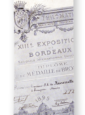 detalle diploma bordeaux 1895